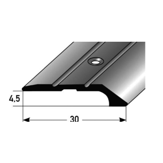 Abschlussprofil 30 x 4,5 mm Alu eloxiert gebohrt SB-Pack