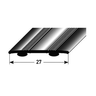 Übergangsprofil Alu eloxiert, gerillt 27 x 1,7 mm selbstklebend