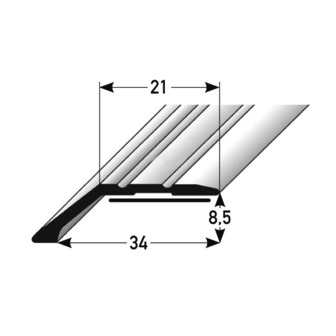 Abschlussprofil 34 x 8,5 mm Alu eloxiert, selbstklebend SB-Pack